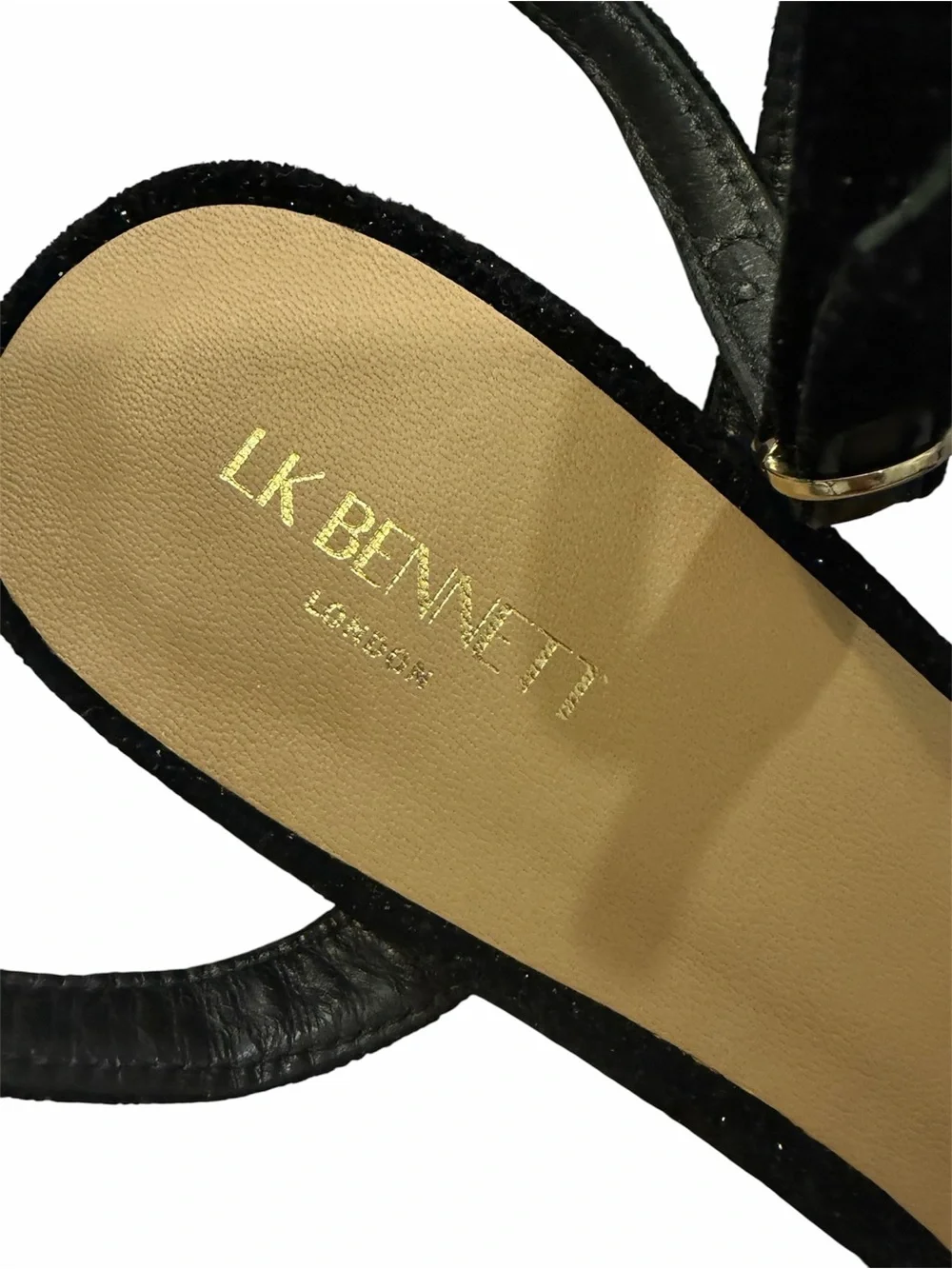 NWOT: LK Bennett Joelle Black Velvet Twist-Front Block Heels, Size EU 38/US 7